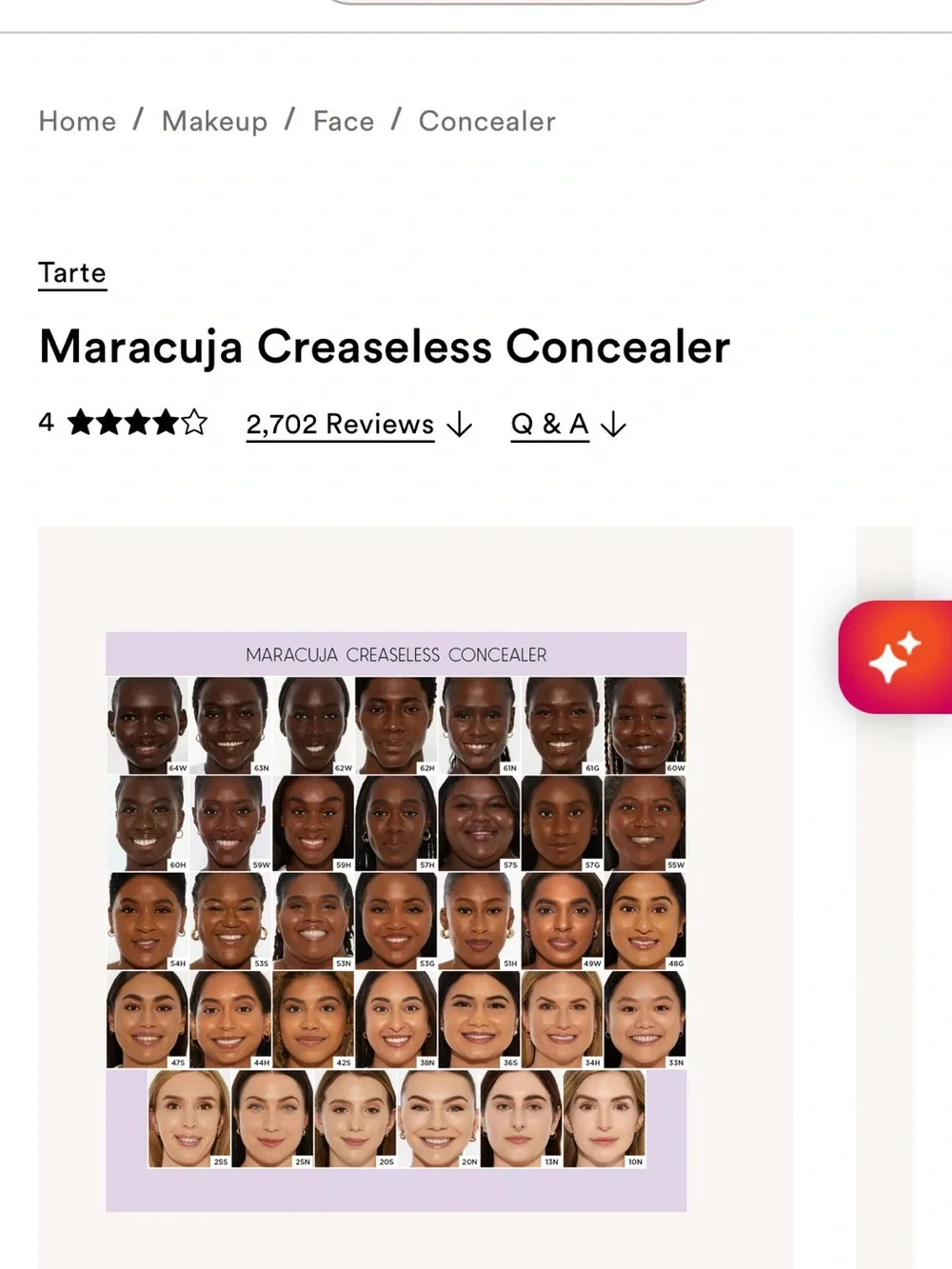 tarte lightweight concealer